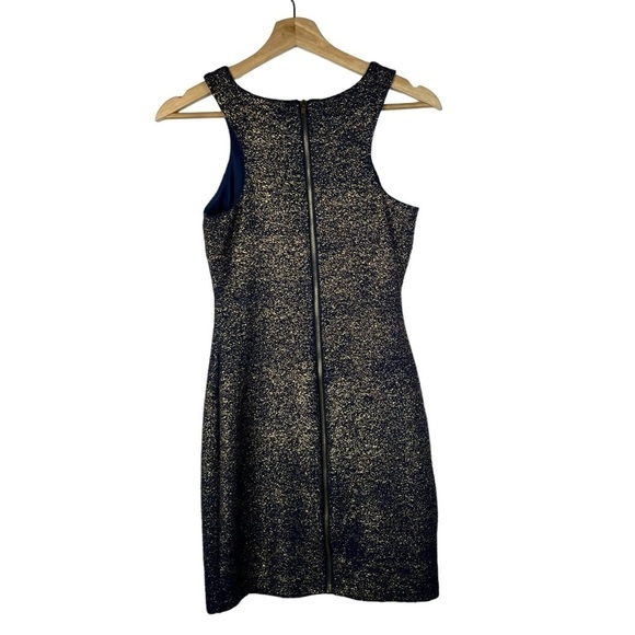 Speechless Navy Blue & Gold Glitter Bodycon Mini Dress 5/S - Picture 2 of 4